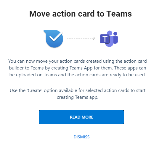 Mive Kaizala action cards to Teams